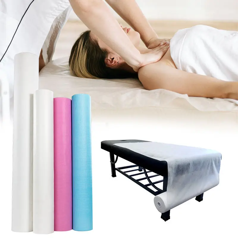 Disposable Bed Sheet Roll Paper Non-Woven Fabric Bed Sheet Waterproof Massage Table Sheets Oil Proof Bed Cover For Spa