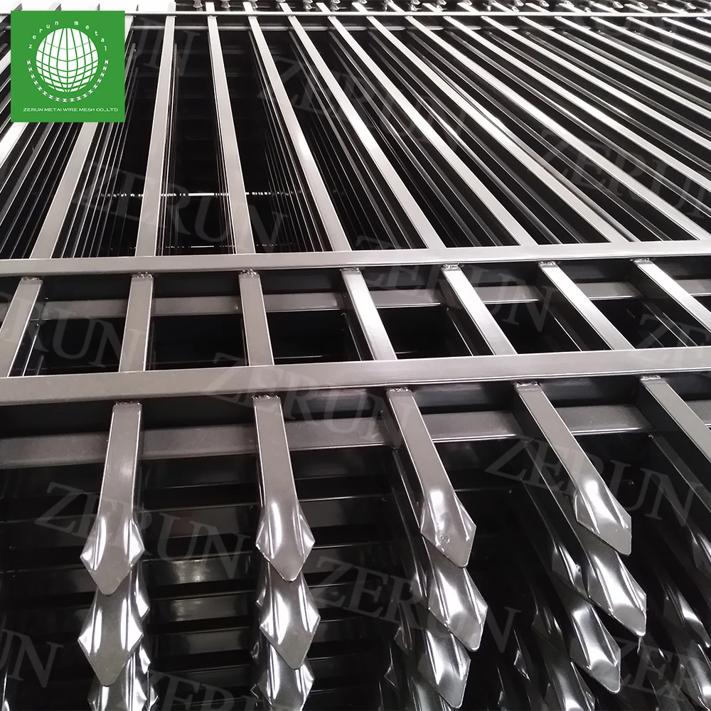 2023 New Design Cheap Wrought Iron Fence Panel / Aluminum Metal Picket Ornamental Fence