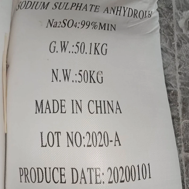 50kg bag SODIUM SULPHATE ANHYDROUS detergent grade by rail Na2so4 ISO CAS No 7757-82-6 dyeing detergent glass textile industry