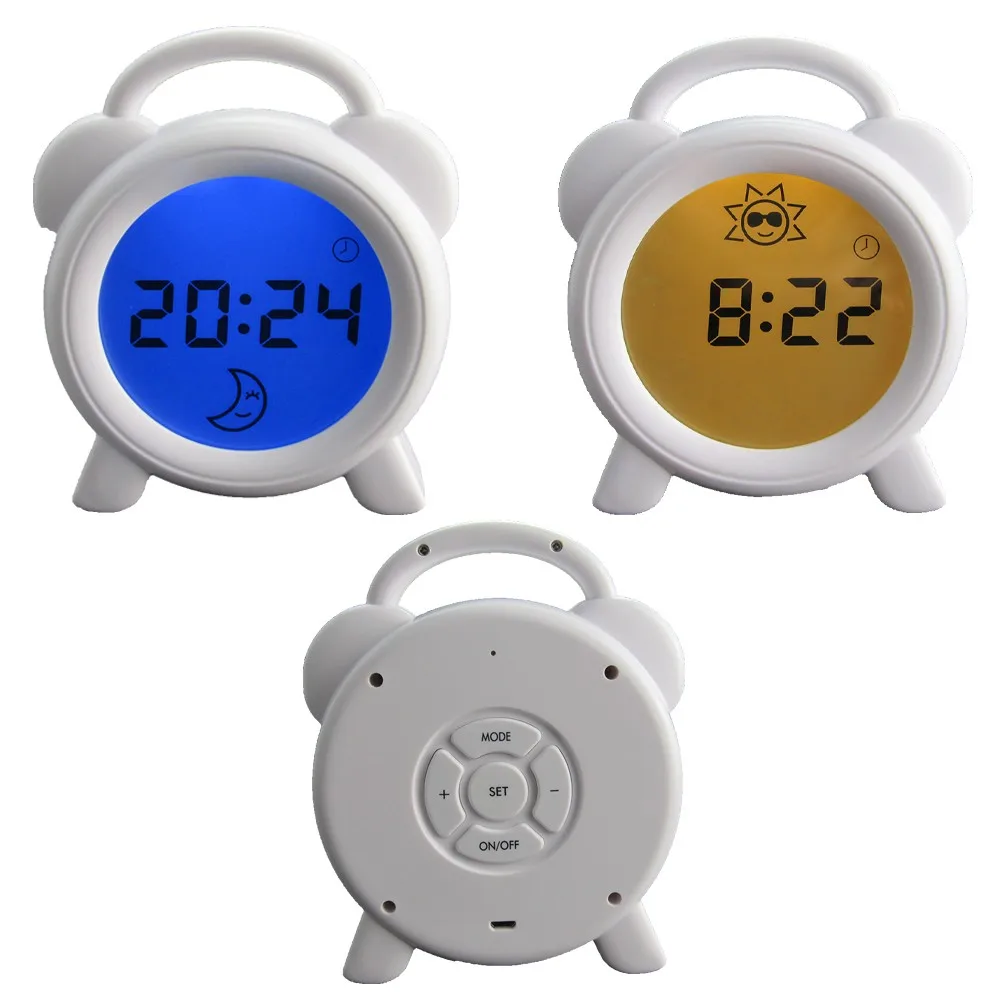 EMC EN71 approved Sleep training clock Day and Night: Wake up light with clock alarm