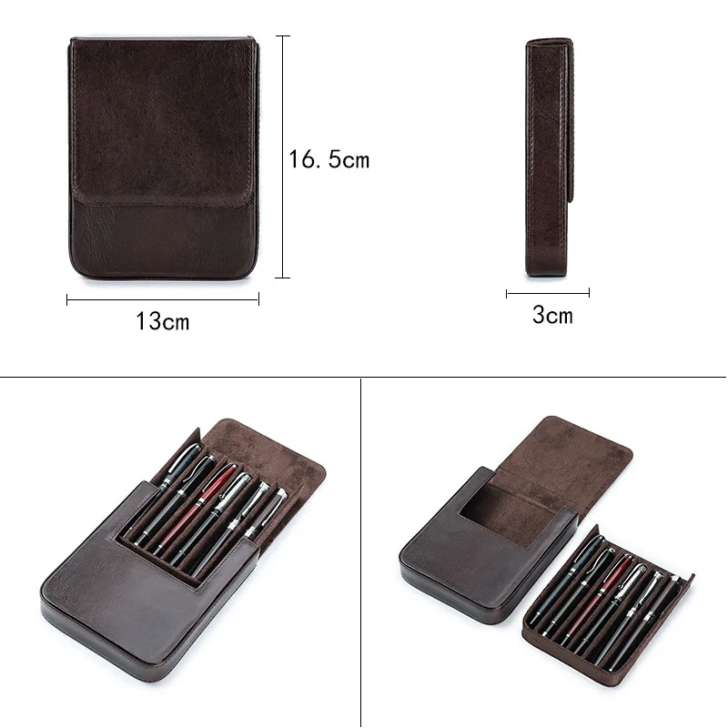 Estuche Para Lapices School Supplies Stationery Pen Case Genuine Leather Students Pen Pouch Pen Bag Pencil Case