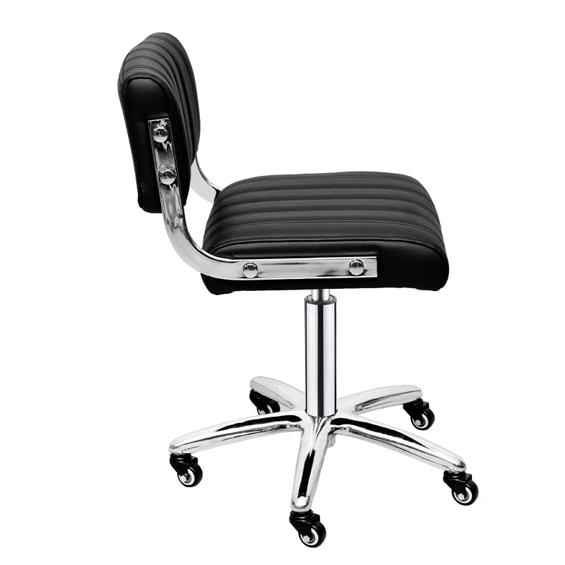 Beauty black white lift saddle pulley hairdressing chair with back rest