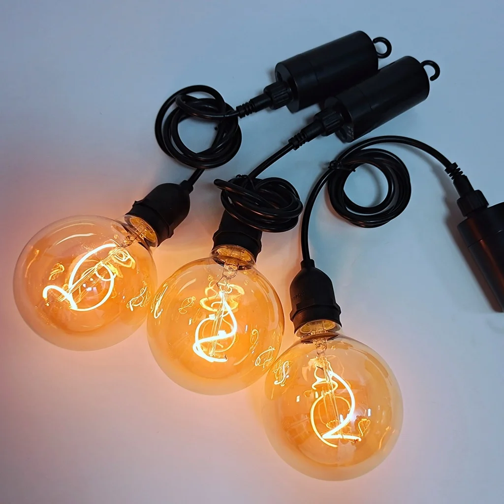 Customized Battery operated AC plug decoration hanging pendant LED lamps with timer