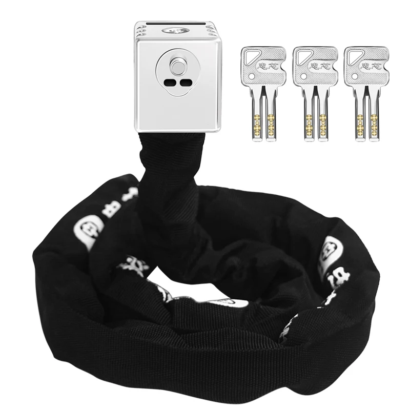 
Stainless steel chain bicycle anti-theft lock motorcycle lock with key bicycle lock 