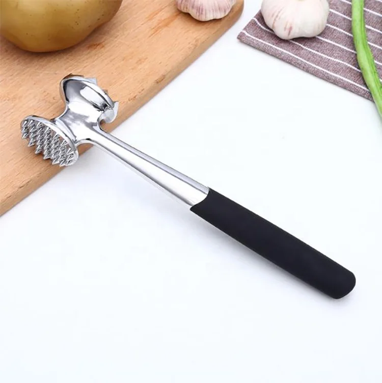High Quality Gadgets Loose Meat Hammer Solid Zinc Alloy Material Non-slip Rubber Handle