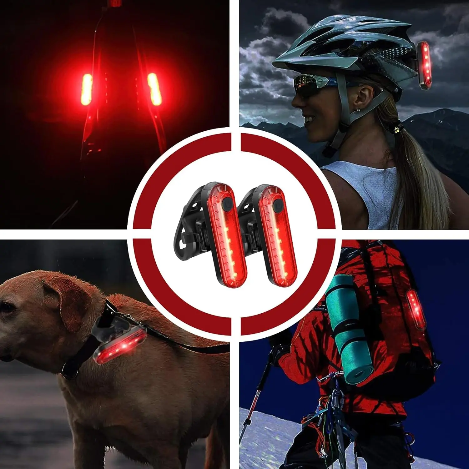 Customized Package Usb Rechargeable Lights Suitable Night Riding Bicycle Lights Bright Bicycle Front and Tail Led Light