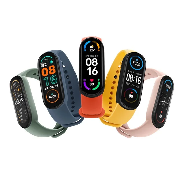 Оригинальный Xiaomi Mi Band 6 монитор сердечного ритма фитнес-браслет цветной экран Смарт-часы браслет