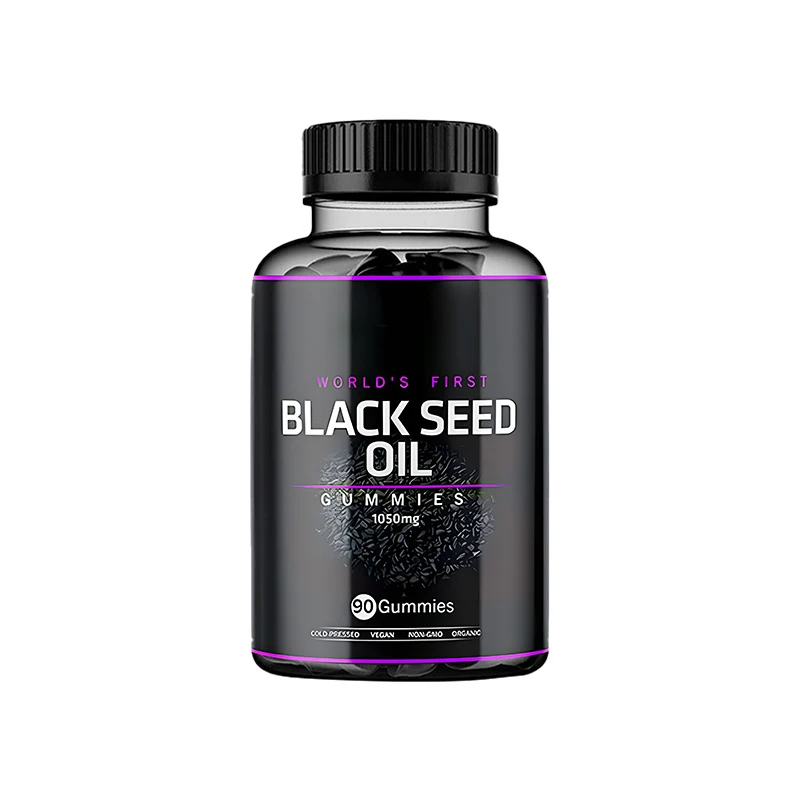 Black Seed Oil Gummies Halal Manufacturer Wholesale Custom Natural Herbal Extract Black Seed Oil Gummies