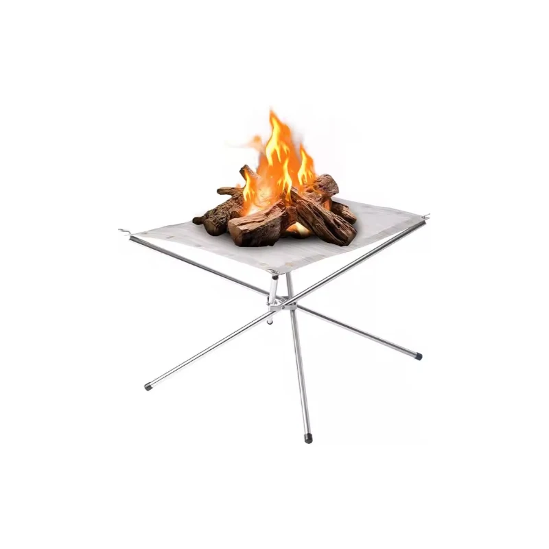 Fold Outdoor Emergency Camping Bonfire Fireplace Stove Ss Lightly  Folding Fire Pit