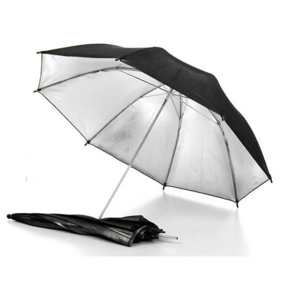 33inch 84cm Photography Studio Reflective Lighting Black Silver Photo Umbrella