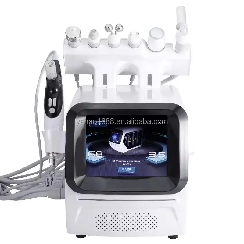 7 in 1 Hydro Beauty Facial Machine Microdermabrasion Ice Blue Small Bubble Device for Skin Care