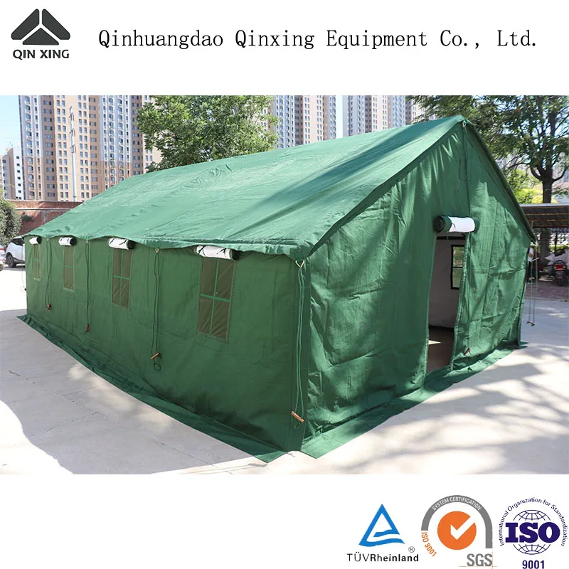 QX factory hot sale 10 20 30 40 50 people camping tent waterproof canvas frame outdoor windter heavy duty tent kilikadiri tent