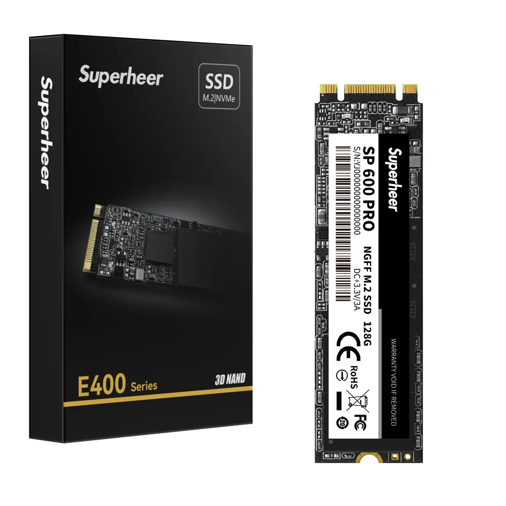 Superheer China manufacturer  M.2 ssd  128GB  Sata 3.0 black Solid State Drive for Notebook PC