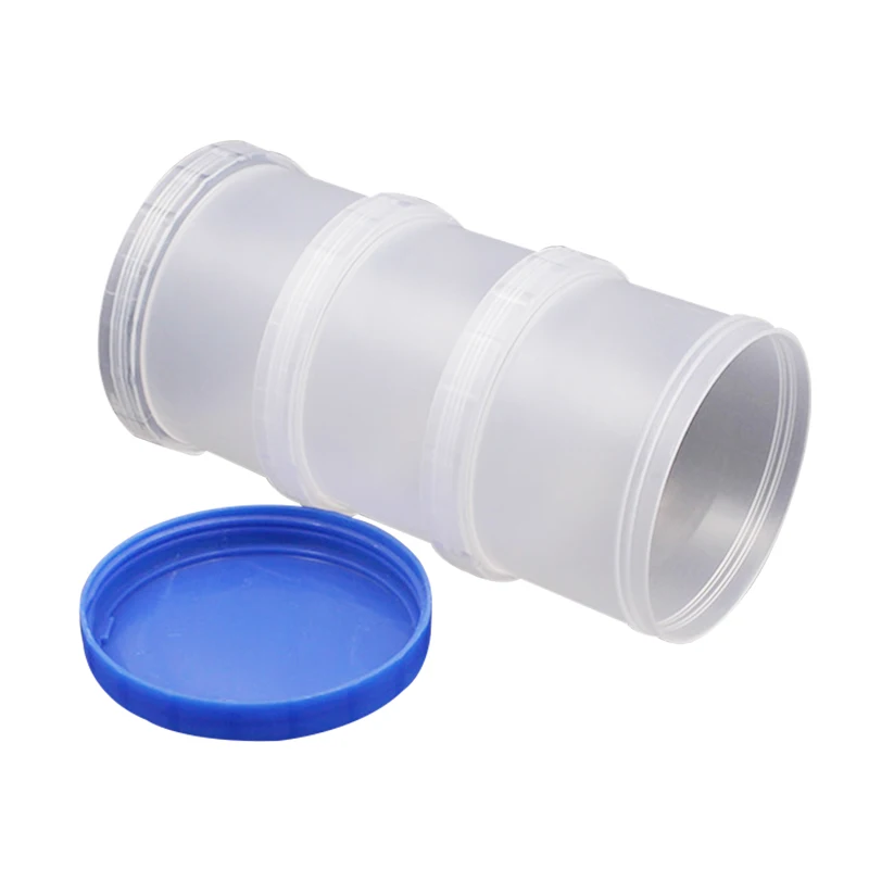 customized 3 pcs protein powder containers storage supplement Container for shaker bottle