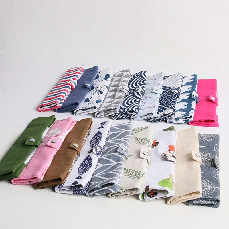 Tableware cloth bag Color roll cloth bag, cutlery set bag for travel and  climbing