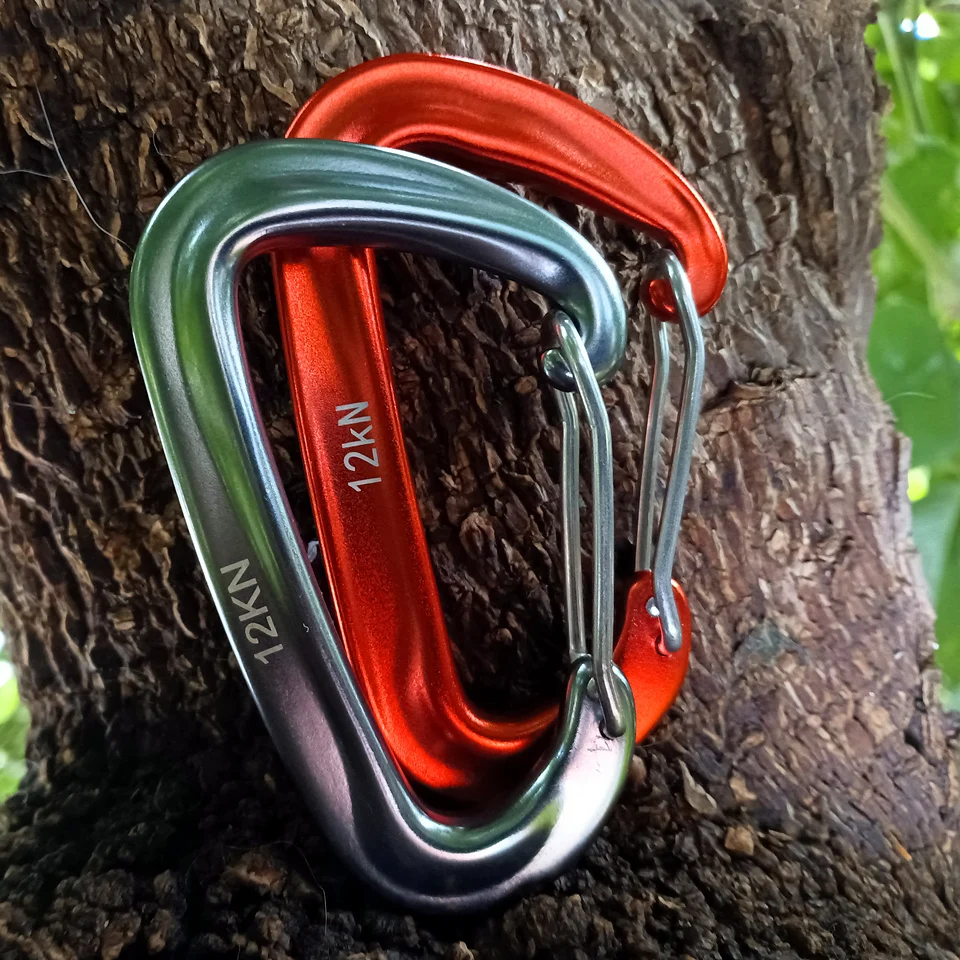 Wholesale flat D-Ring accept engraved laser printing silk custom logo aluminum metal steel keychain hook karabiner carabiner