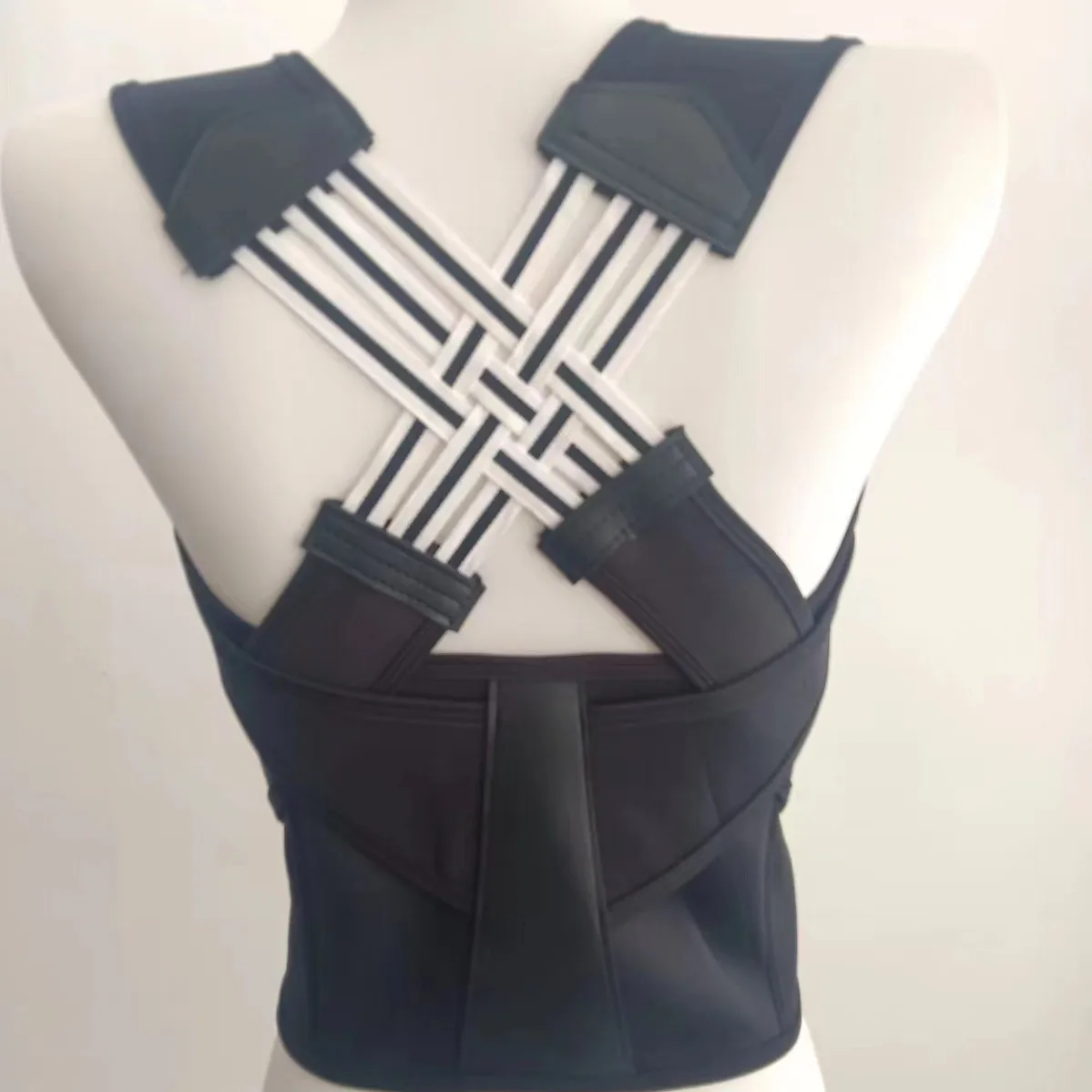 Posture Corrector Trainer Adjustable Shoulder Posture Brace Back Straightener Posture for Middle and Upper Spine black