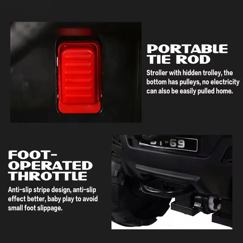 High quality 12V Big 4 Wheel simulation remote control toddler new model toy ride on car light music for children