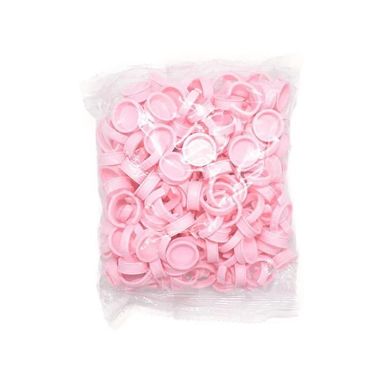 Top Quality Wholesale Price Eyelash Tools Pink White Color Glue Ring 100 Pcs Per Pack