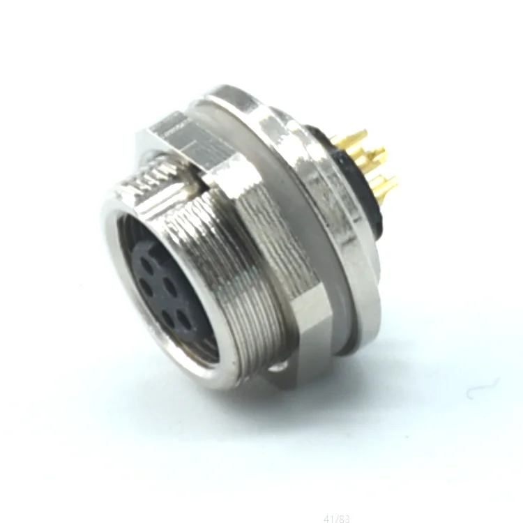 Industrial parts 5 pin female waterproof socket m9 aviation circular connector