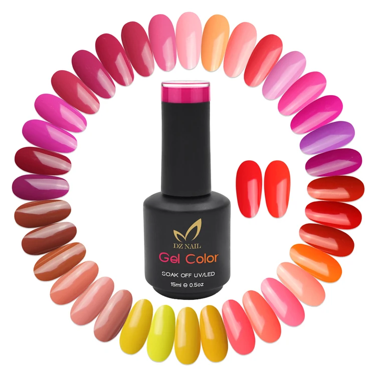 DZ Nail Profession oem private label colors soak off uv led nail polish colour uv gel nail polish Set