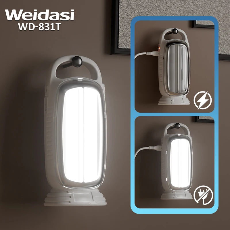 WEIDASI Hot sale powerful portable emergency light led rechargeable lamps for outdoor camping lamp