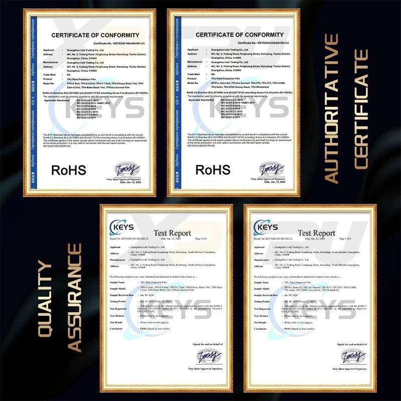 Glossy Car Skylight Film 6 Years Warranty TPU PPF Bubble Free Black Car Roof Vinyl Film 1.52*15m Auto Roof Protective Film