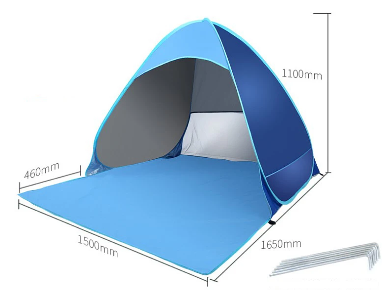 
Wholesale Popular Bulk Beach Tent With Sand Anchor Sunshade Pop Up Beach Tent 