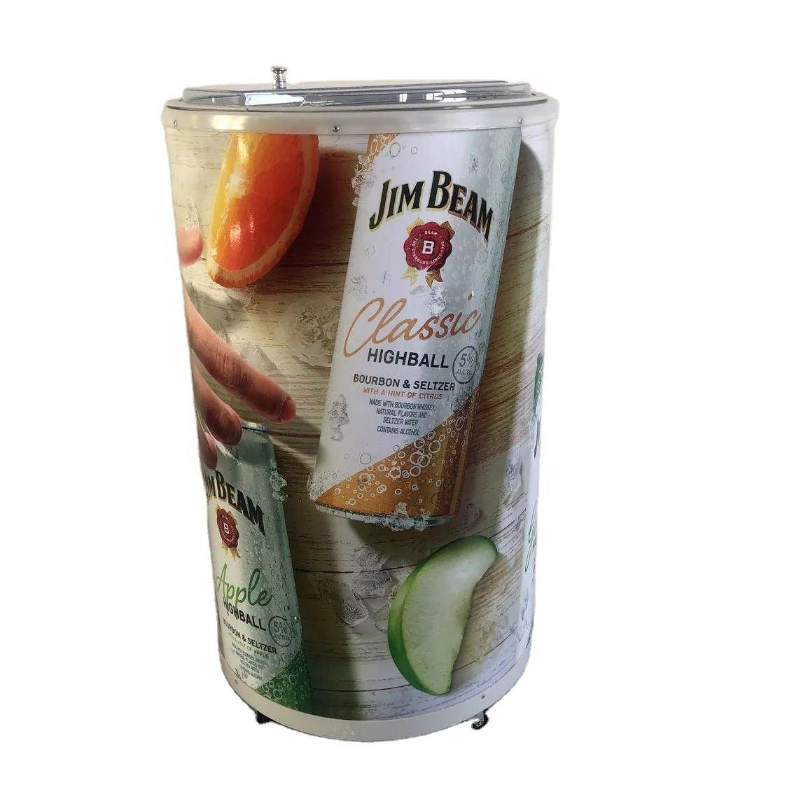 HS Plastic Custom Beer Bucket Ice Cooler Box with Wheel Keep Wine and Beverage Cool bucket keep item cooling chest box