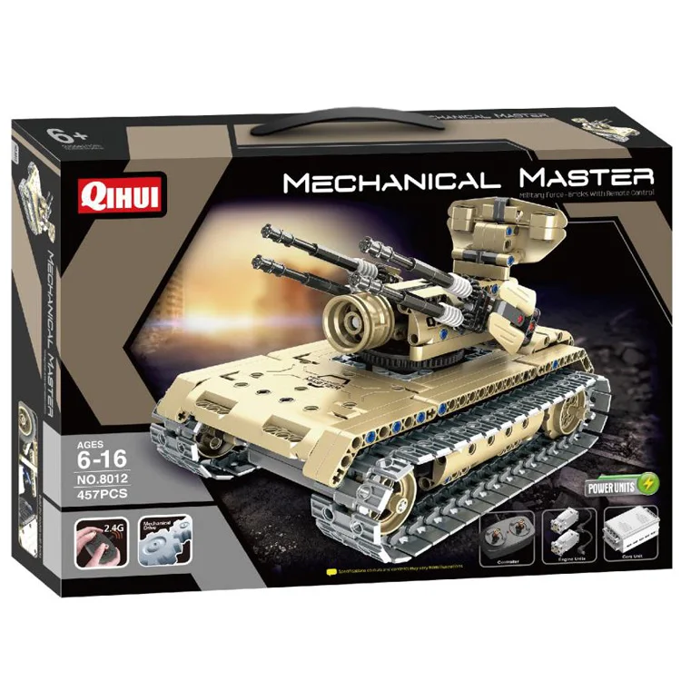 QH remote control tank huge family kids playing learning child building block toy