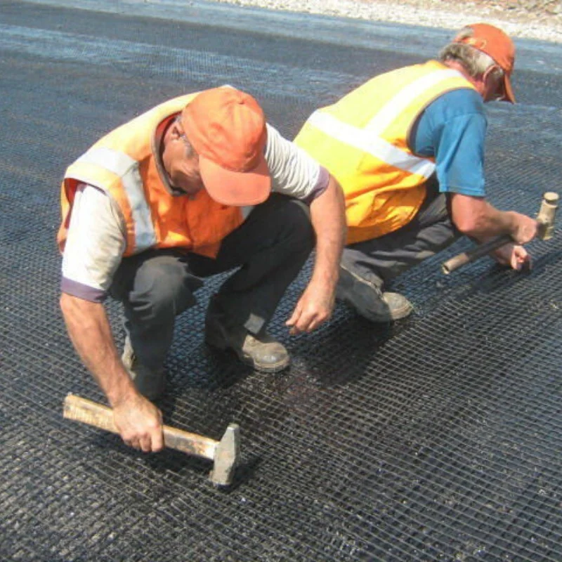 Warp Knitted Polyester Geogrid For Road Construction