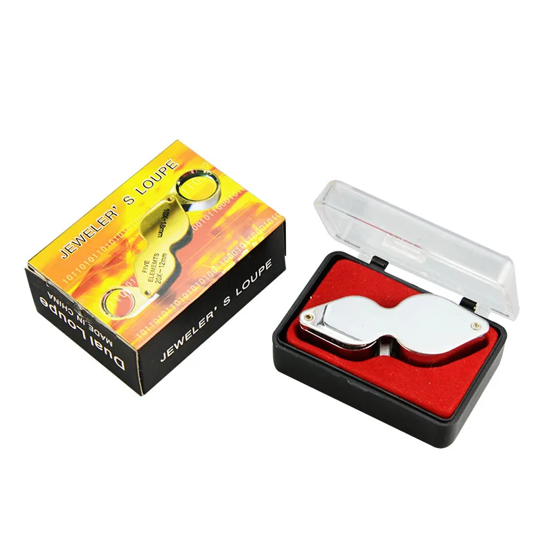 MG22181 Dual Lens Unique Magnifying Glass Manufacturers in China 10x 20x Magnifier Triplet Lens