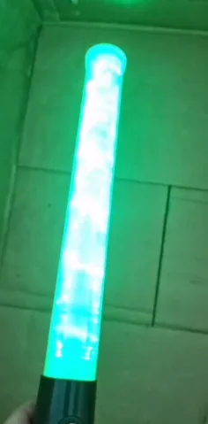 High Brightness Dry Battery 29cm Length Green Color LED  Alternating Flashing Safety Signal Wand Traffic Baton Light