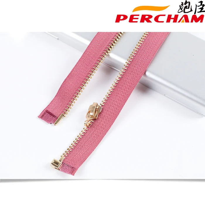 High quality No. 3 No. 5 No. 8 Metal zipper Wholesale Y teeth ordinary teeth light gold white gold bright gun brass open zipper