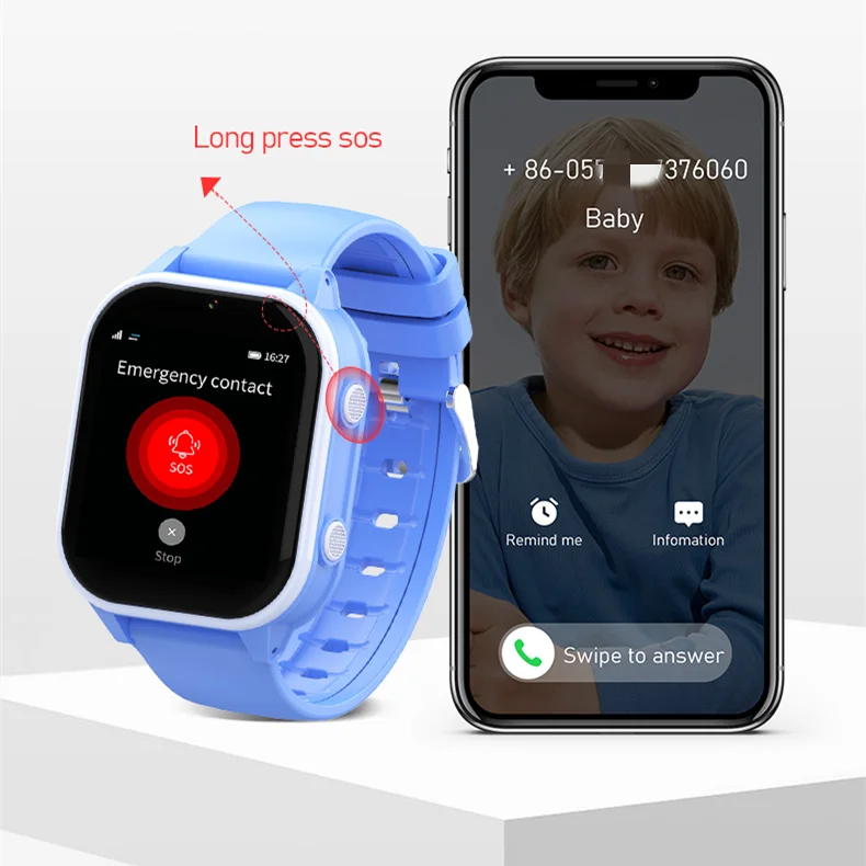 Kid watches 2023 top seller 4G Kid Wearable Devices D1watsapp included New Generation Big 1.85' screen Kids watch