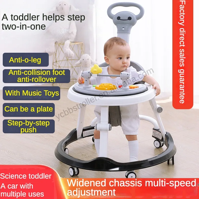 Multi Functional Anti Fall and Anti Rollover Walking Assistance for Male and Female Babies, Can Sit on a Handcart, Baby Walker