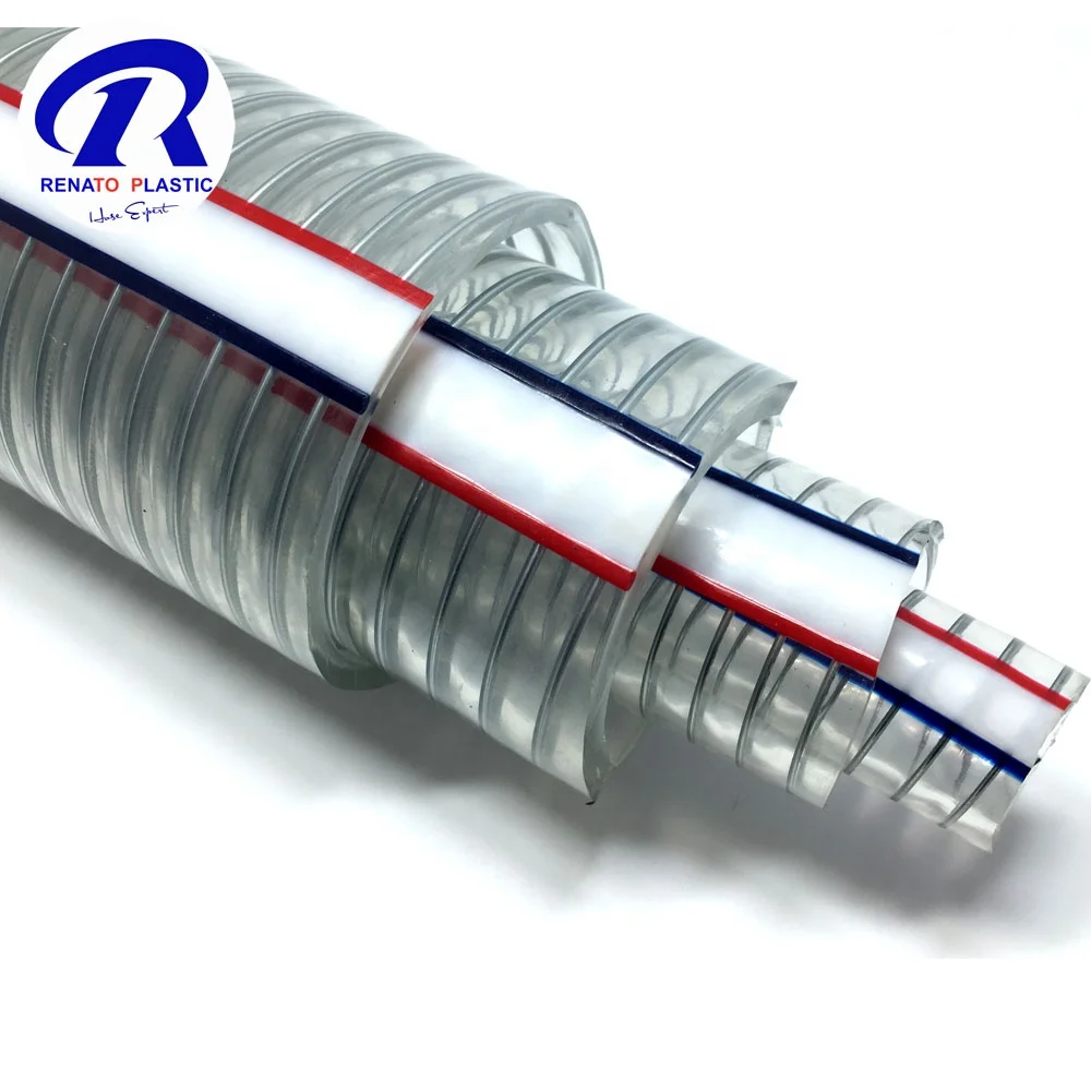 PVC Steel Wire Spiral Flexible Low Weight Air Duct Hose Fiber Composite High Pressure Hose