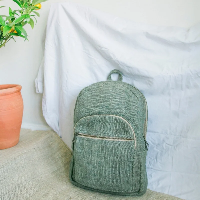 Wholesale Simple Backpack Hemp Laptop Backpacks Laptop Zipper Large Capacity Backpack