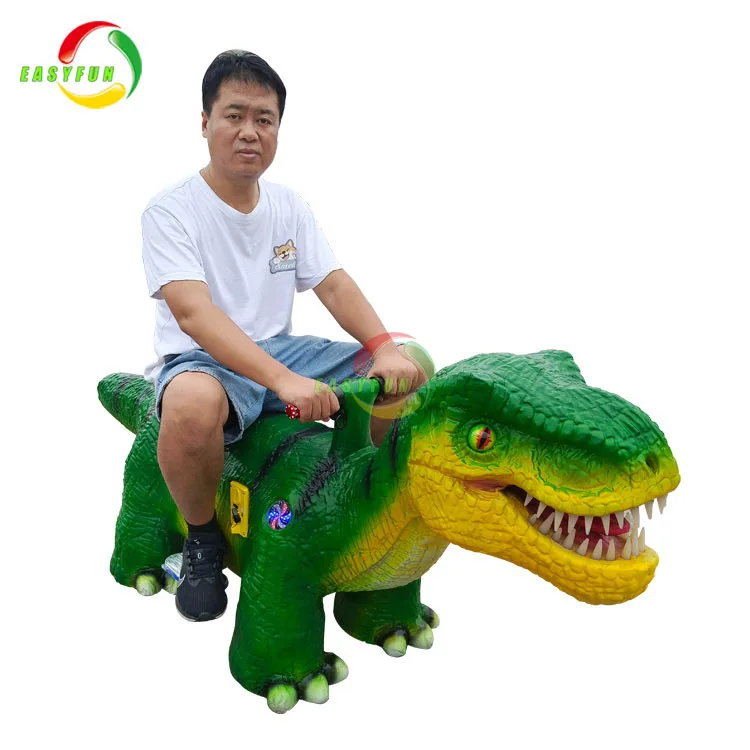 Amusement Playground Coin Operation Children Kids Racing Game Cartoon Dinosaur Battery Ride Car