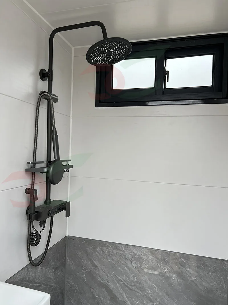 luxury prefabricated portable toilet and shower room prefab mobile bathroom handwash basin outdoor