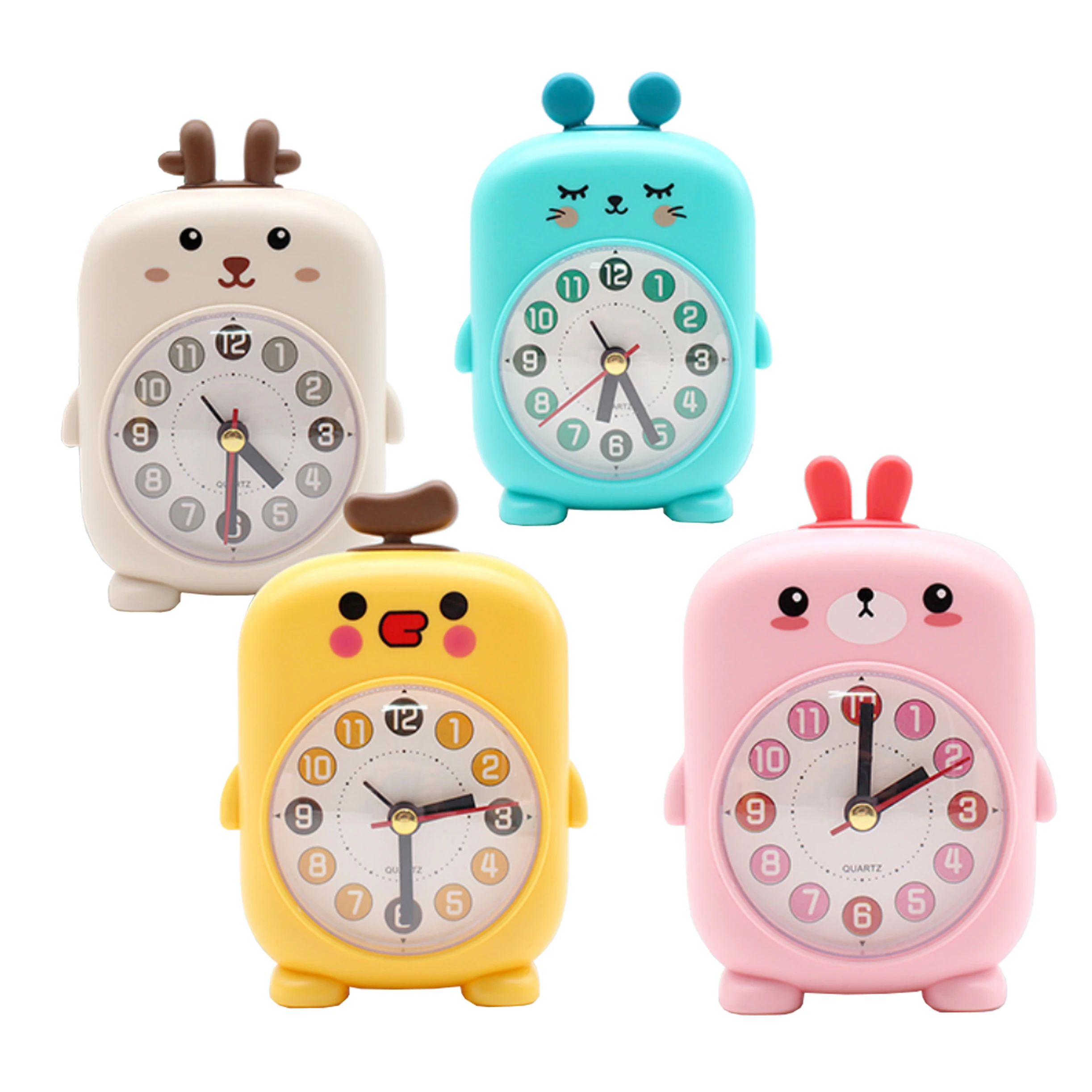 Милый мультфильм Будильник Детский будильник радиационной защиты 4 опционально