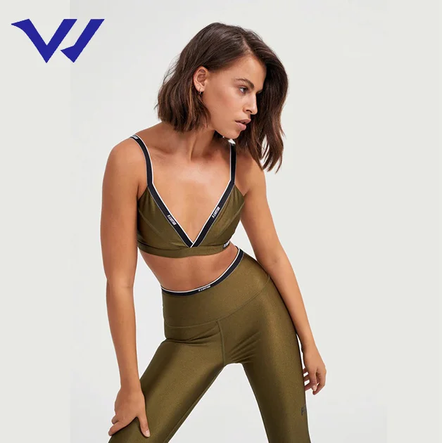 
2021 wholesale custom logo print Color Sportswear Fitness Breathable sports bra solid color yoga bra for women 