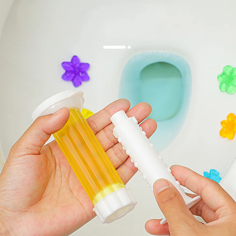 Flower Shape Toilet Deodorant Gel Flower Gel Cleaner Natural Perfume Toilet Deodorant Toilet Cleaner Gel
