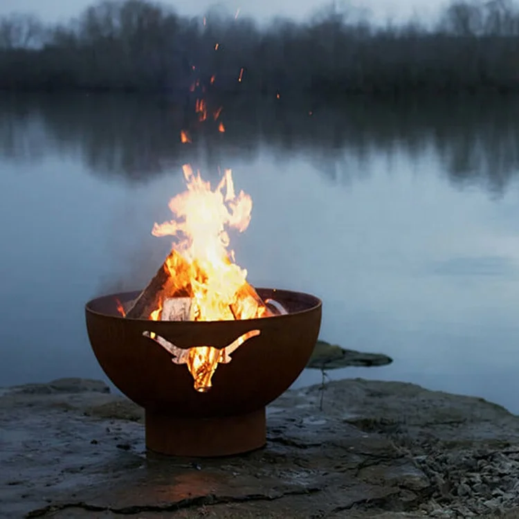 Outdoor Mordern Design Laser cut Firepits Hemisphere Bowl Firepits Sphere