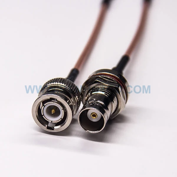 Factory price RF Coaxial BNC Male to BNC Female  Bulkhead Waterproof 50ohm with RG316 Cable