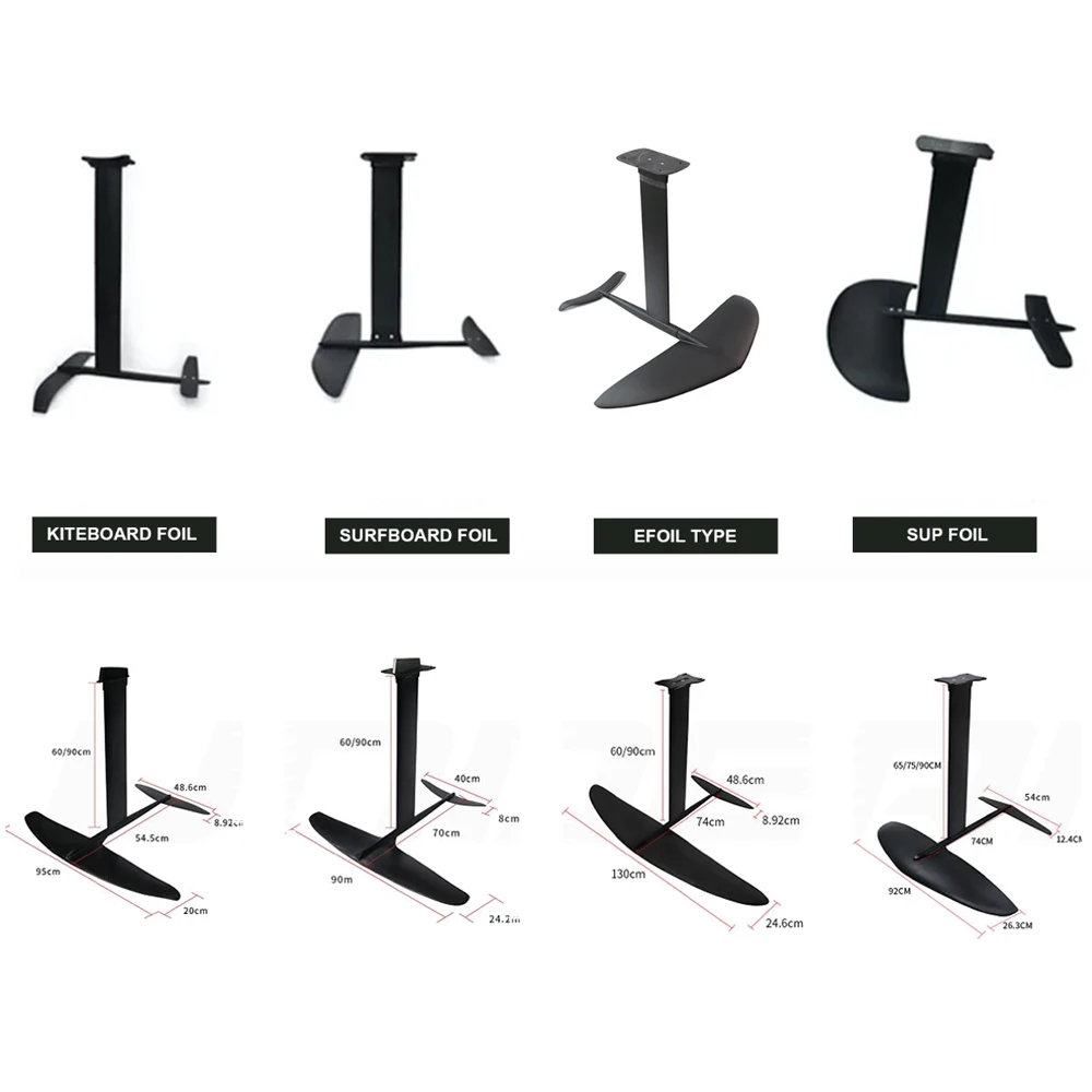 Underice Watersports Carbon Coated Aluminum Alloy Surf Wing Foil With Box Mast Screw Pro Surf Sup Wind Kite Foil Hyfrofoil