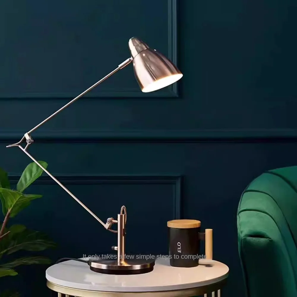 Clamp Swing Arm Reading Desk Light Eye Caring Table Lamp Modern Architect Desk Lamps for Home Office Study Work