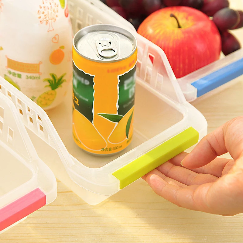 Kitchen Organizer Fridge Freezer Shelf Storage Baskets Fridge Freezer Shelf Holder Pull-out Drawer Organiser Space Saver