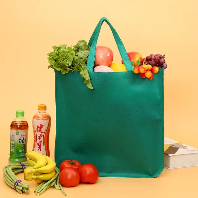 Custom printed recyclable fabric handbag non woven shopping bags with logo