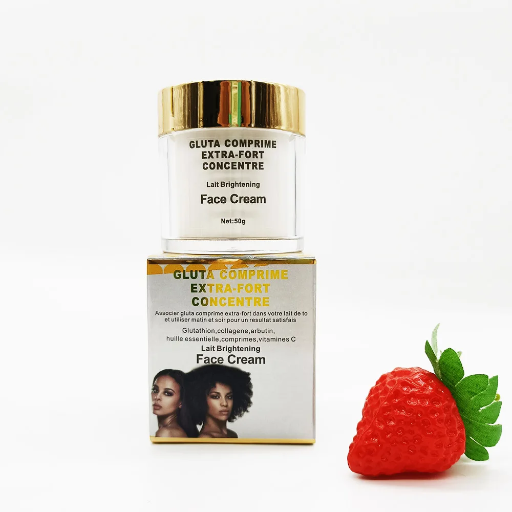 Making Skin Whiter Younger And Smoother Skin Care Lait Brightening Natural Face Cream Product With Gluta Collagen For Black Skin